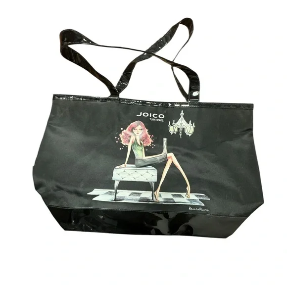 Joico Bella Pilar Nylon and Patent Leather Tote Bag. NWOT. - Picture 2 of 9